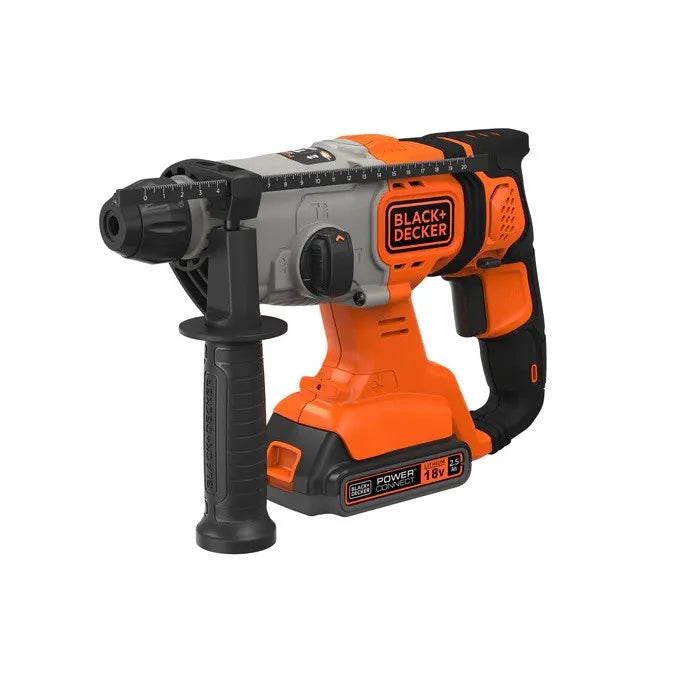 Black and Decker - Perforateur burineur à batterie SDS-Plus 18V 2x2.5Ah 1,2J en coffret - BCD900E2K BLACK & DECKER