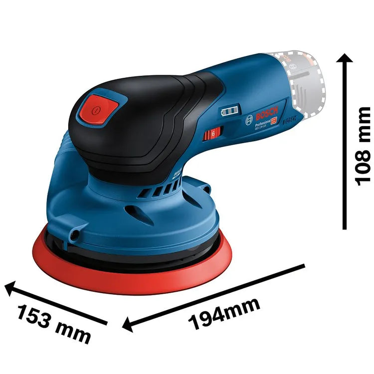 Ponceuse excentrique 12V GEX 12V-125 (sans batterie ni chargeur) + coffret L-BOXX - BOSCH - 0601372100