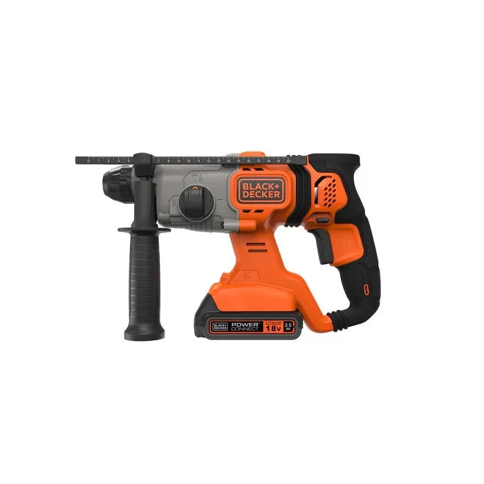 Black and Decker - Perforateur burineur à batterie SDS-Plus 18V 2x2.5Ah 1,2J en coffret - BCD900E2K BLACK & DECKER