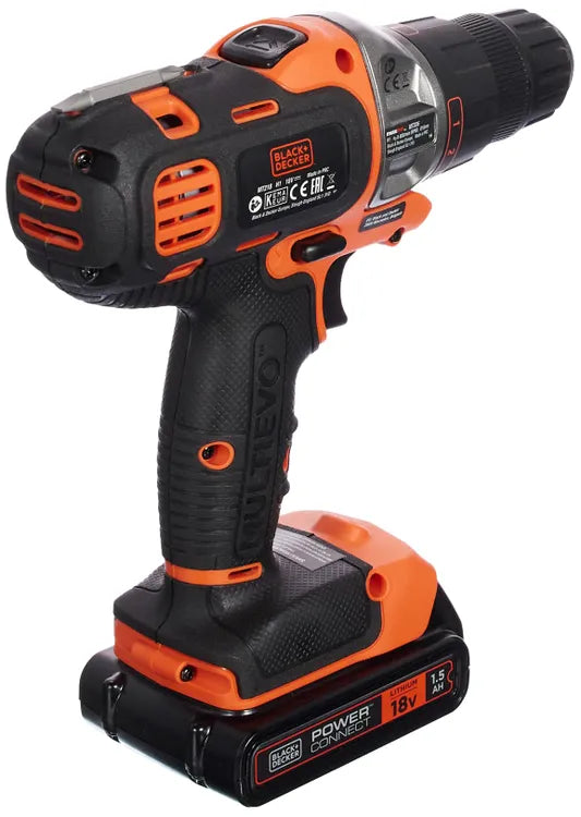 Black and Decker - Perceuse visseuse multifonction sans fil 18 V BLACK & DECKER